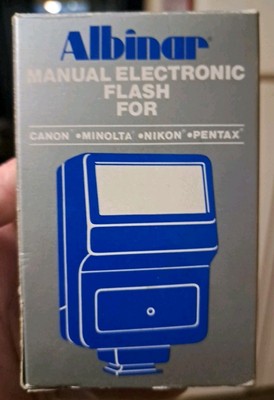Vintage ALBINAR MANUAL ELECTRONIC FLASH MODEL 15M Canon Minolta Nikon Pentax NEW