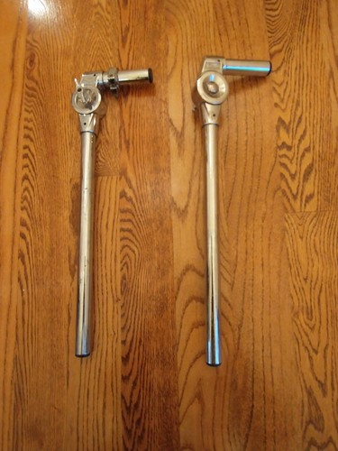 (2) Pearl Long Unilock Tom Mounting Arms Clean Condition