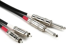 Pro Co DKQR-3 Dual RCA - TS Cable - 3'