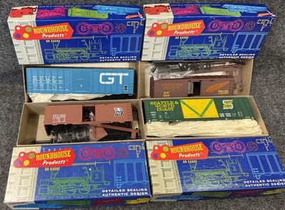 4 Roundhouse Boxcar Lot ~ Grand Trunk Western Pacific Seattle HO Scale Trains