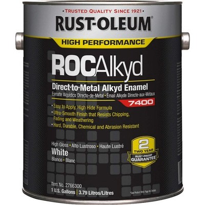 RUST-OLEUM 2766402 7400 Alkyd Enamel,High Gloss White,1 gal 5A262