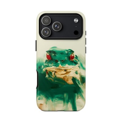 For iPhone / Galaxy / Pixel | Phone Ink Case - Green Toad Minimalist Paint