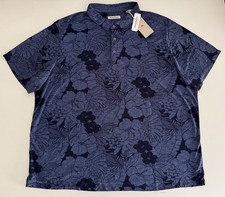 Tommy Bahama Men Big Tall Sport Miramar Polo Top 4XLB Navy Blue Ocean Deep F7