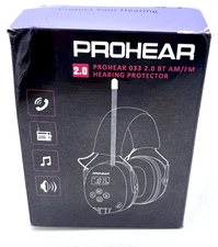New Prohear 2.0 033 2.0 Bluetooth AM/FM Hearing Protector - Black