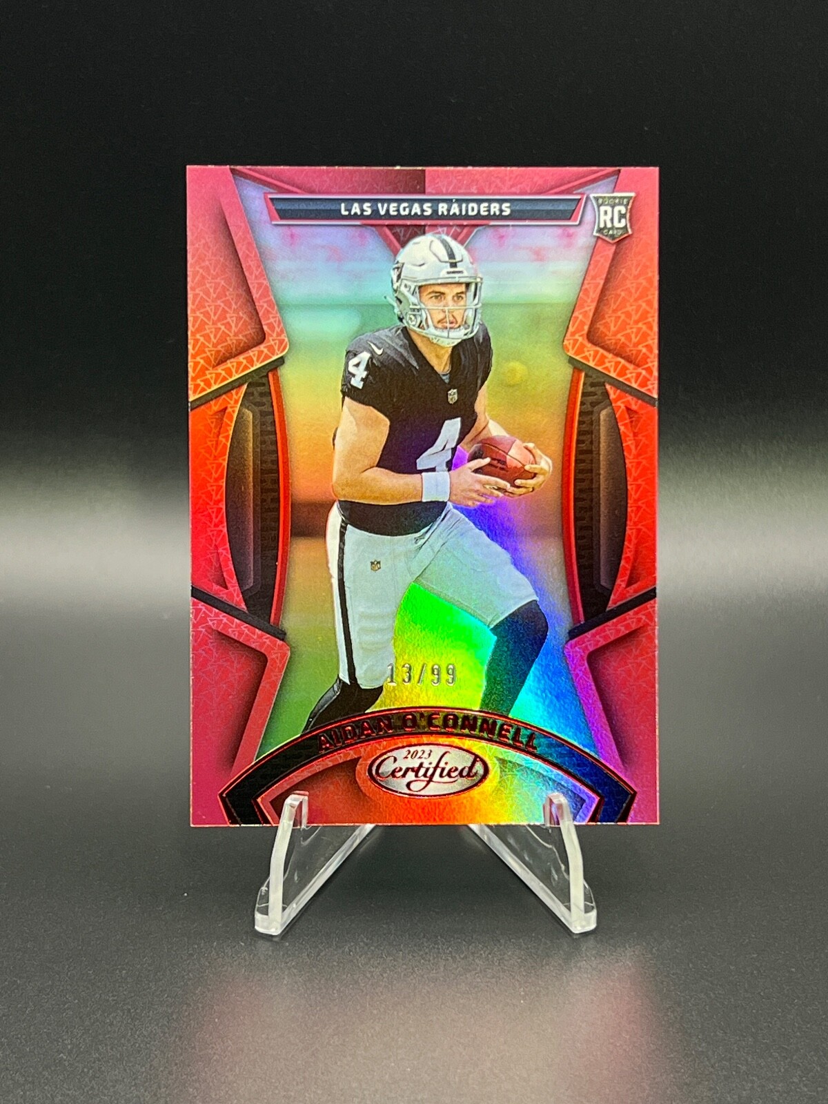 2023 Panini Certified Aidan O'Connell Red Mirror RC Rookie 13/99 Raiders #125 🔥