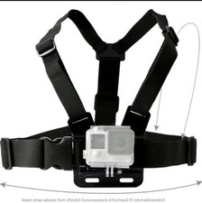 Adjustable Chest Mount Harness Strap for GoPro Hero Action Camera Black