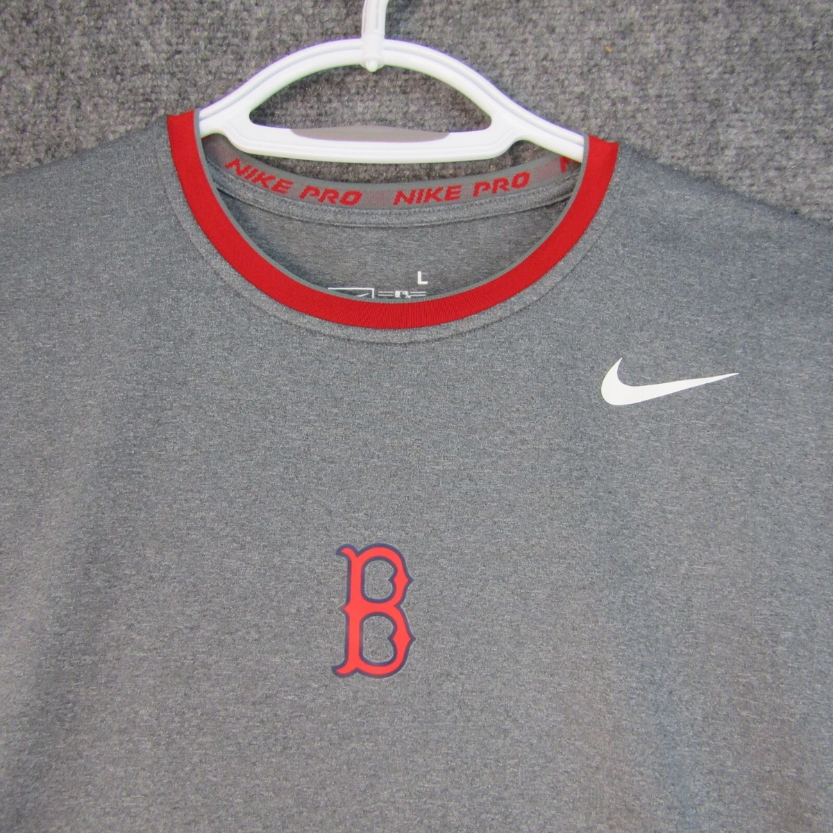 Nike Boston Red Sox T Shirt Short Sleeve Crew Neck MLB Dri-Fit Nike Tee  Size Lg