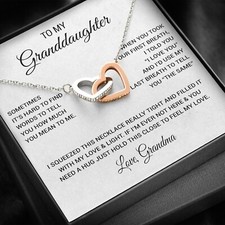 To My Granddaughter Necklace, Xmas Birthday Gift For Granddaughter from Grandma