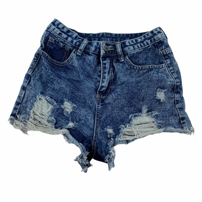 Shein Mom Jean Shorts Frayed Hems Size 