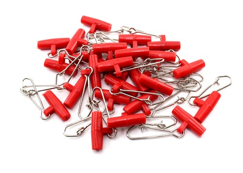 FISHING EASY SLIDER RIGS QTY: 25 SINKER SLIDER SINKER CLIP - SMALL RED TP300R - Picture 3 of 3