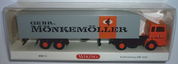Wiking 054201 Mb 1620 Koffersattelzug 1963 - 1967 MöNkemöLler 1:87 Spur H0-image
