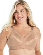 NEW Playtex 18-Hour Original Comfort Strap Wirefree, 4693, CAFE AU LAIT, 42B
