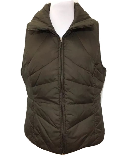 Cole Medium Down Brown Puffer Vest Full Zipper Sleeveless eBay