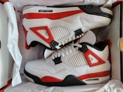 Jordan 4 Red Cement, Size EU 43 US 9,5, neu ungetragen