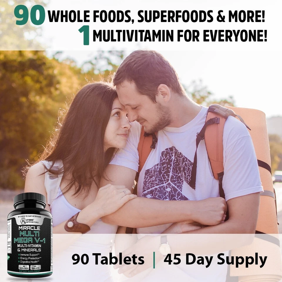 MEGAV-1 Comprimidos Multivitamínicos - Vitaminerais Diários com Probióticos - Pacote com 2 - Imagem 3 de 4