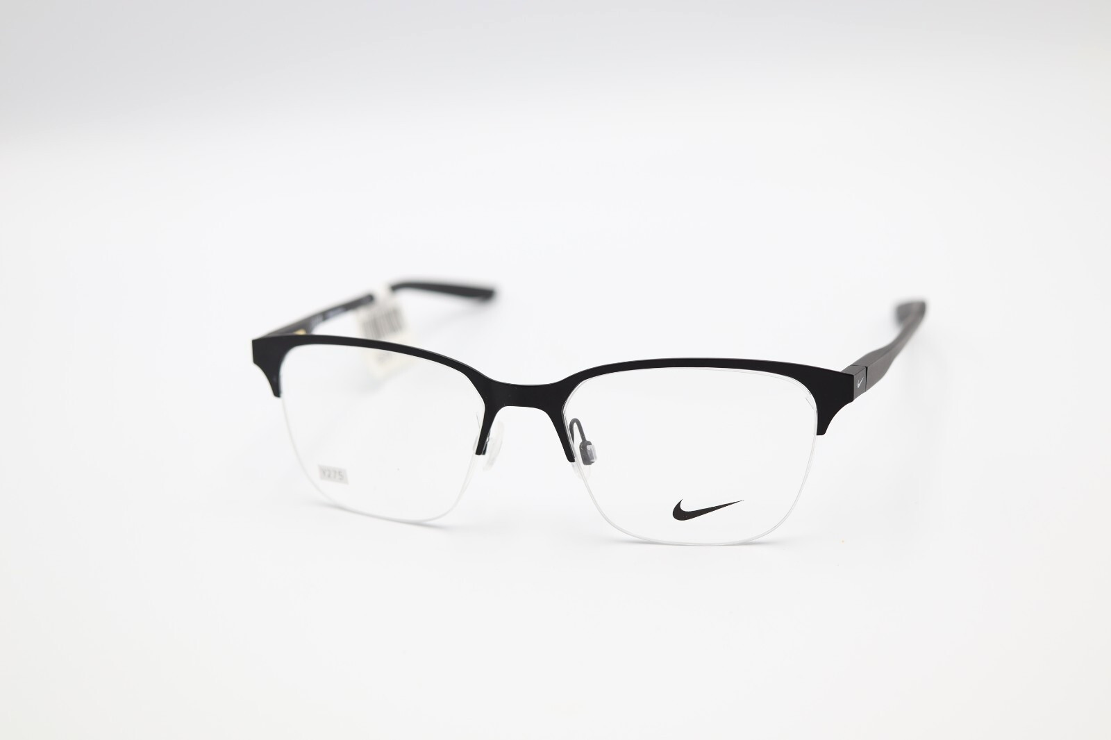 NIKE 8049 002 Matte Black 53-17-140 Men's Half Rim Frames Flex Hinges Y275 thumbnail 2