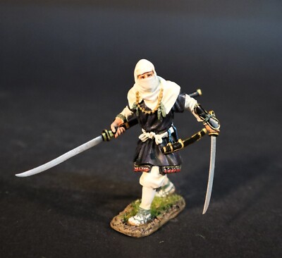 JOHN JENKINS JAPANESE SAMURAI MGMP-04C WARRIOR MONK WITH 2 SWORDS BLACK