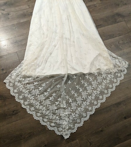 VESTIDO DE BODA BONNY ENCAJE LENTEJUELAS Prenla con cuentas de perlas Top sin mangas Estilo Blanco/Marfil - Imagen 9 de 12