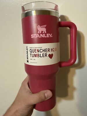   Stanley COSMO PINK Valentine s Day Heart 40oz Tumbler Target Exclusive Cup  
