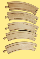 BRIO Long Curve Wooden Track Thomas Compatible 4 piece Lot