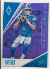 2019 Panini Phoenix Matthew Stafford Comeback Purple /149