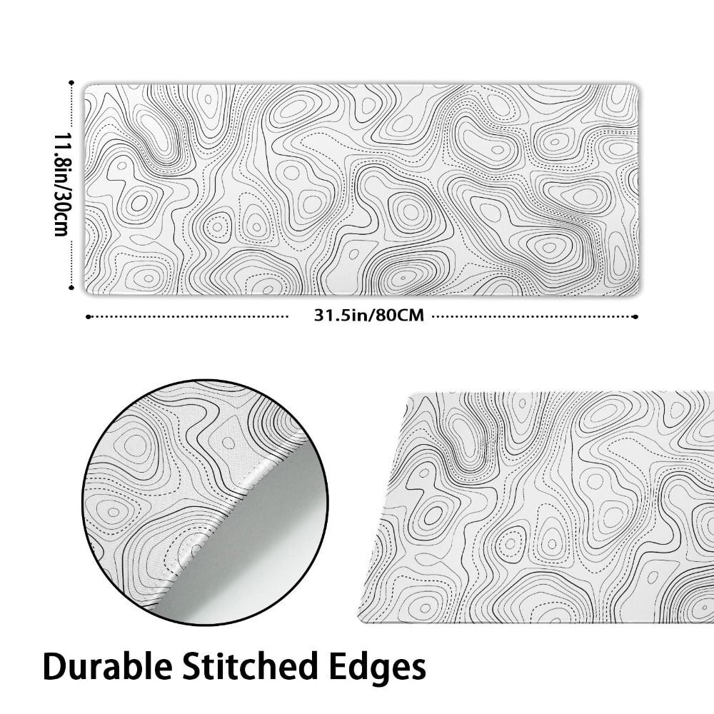 Office Large Gaming Line Pattern White Black Mouse Pad Desk Pad Mice Mat eBay