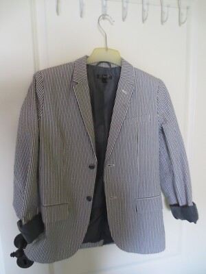 Sakko Blazer Gr. 158, blau-weiß- gestreift,  *sehr gut*