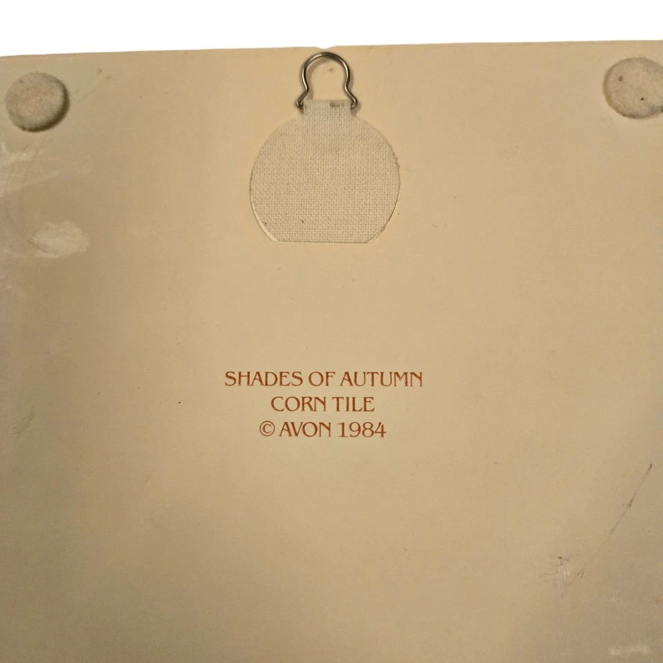 Azulejo de maíz Tonos de otoño cerámica pared decoración del hogar Acción de Gracias 6 pulgadas Avon 1984 Foto 4 de 4