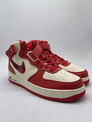 Nike Air Force 1 Mid Red Plaid DV0792-101 Men's Sizes 10.5-14 | eBay