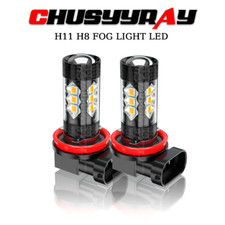 2pcs H11 H16 H8 LED Fog Light Bulbs Kts 3000K 50W for dodge Challenger 2015-2021