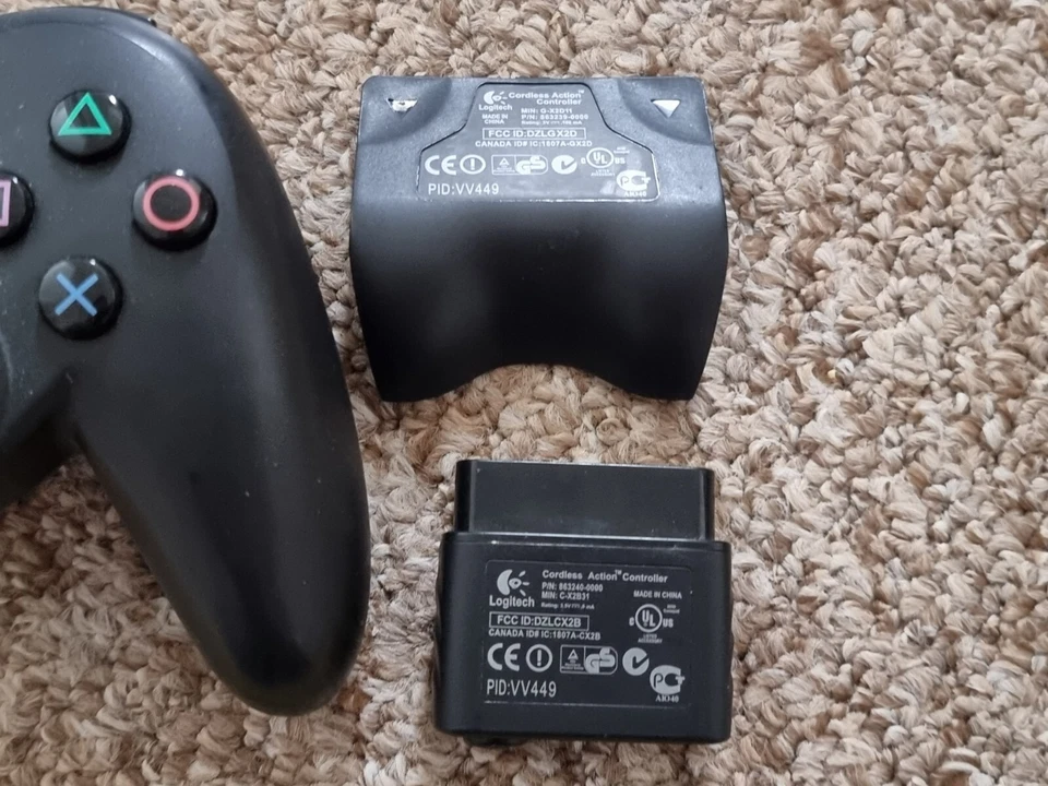 SONY PLAYSTATION 2 PS1 PS2 LOGITECH CORDLESS ACTION CONTROLLER Wireless Game Pad - Image 3 of 4