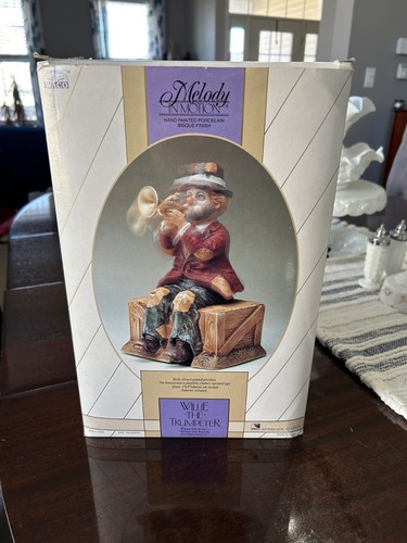 Vintage Melody in Motion Willie the Trumpeter by Waco 1985 Please READ! - Picture 8 of 8
