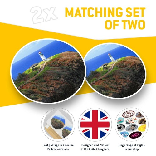 2 x Vinyl Aufkleber 20 cm - Hawaii Kilauea Point Leuchtturm USA #45306 - Bild 2 von 8