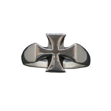 Genuine Sterling Silver Ring Cross Solid Stamped 925 Comfort Fit