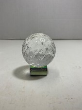 Crystal Glass Golf Ball with Stand Glass Ball Decoration by Greenbrier Intern.