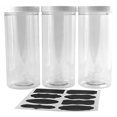 clear plastic canisters with lids