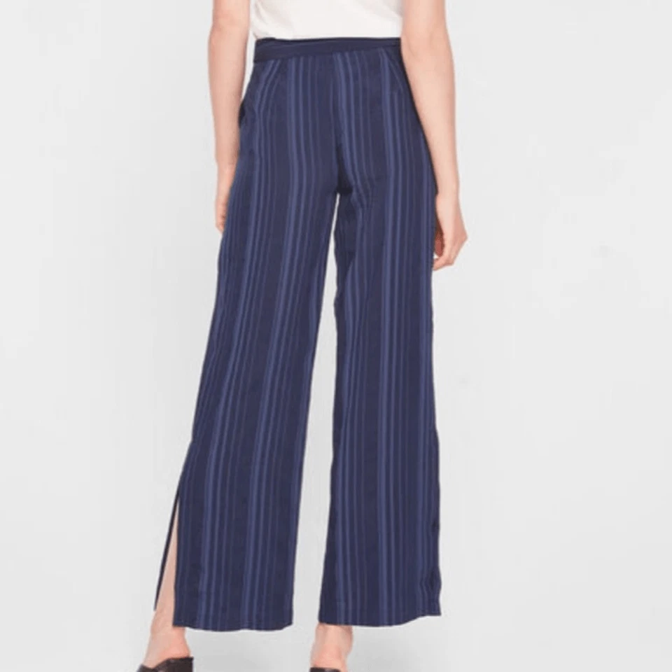 Club Monaco Pants Womens Sonya Blue Striped Trousers Size 10 - Image 4 of 4