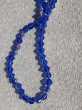 NAVY BLUE AB BICONE GLASS 4mm BEADS  90 BEADS