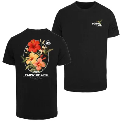 Mister Tee Flow of Live Men's T-Shirt Flower Print Cotton Jersey New - Image 1 of 4