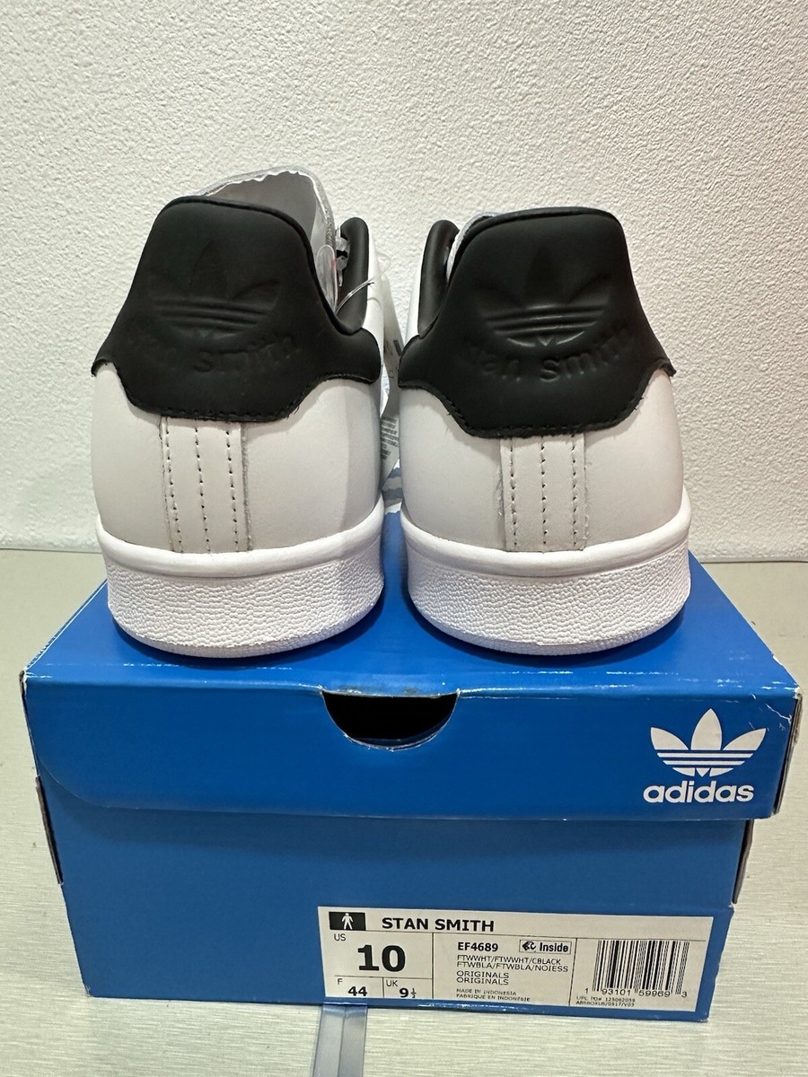 adidas Stan Smith White Black shoe EF4689 men size 10 New Fast