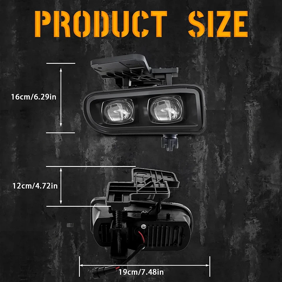 Fog Lights LED Front Bumper Lamps For GMC 1999-2002 Sierra 2000-2006 Yukon - Image 2 of 4