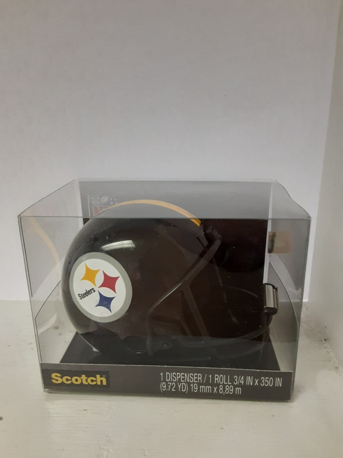 Pittsburgh Steelers Football Helmet 3M Scotch Tape Dispenser NIB W Roll ...