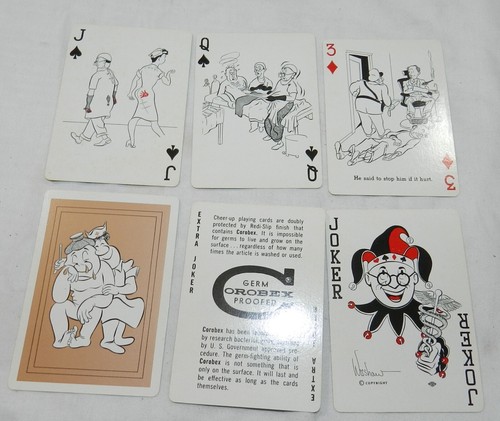 Tarjetas de juego de animación vintage - 52 dibujos animados diferentes - baraja completa respaldos bronceados - Imagen 4 de 4