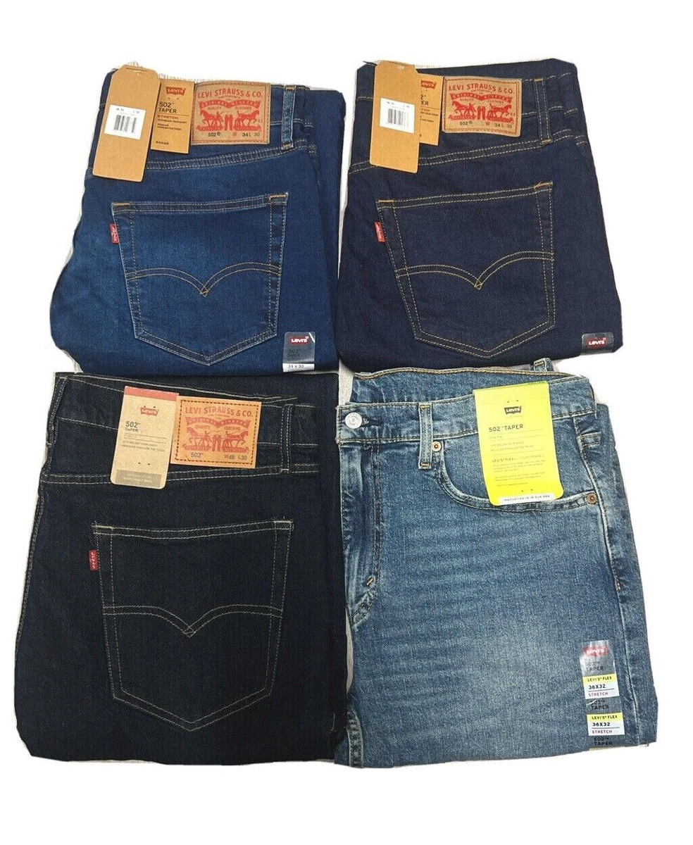 New Levi's 502 Taper 36x32 Denim Blue Jeans - Jeans