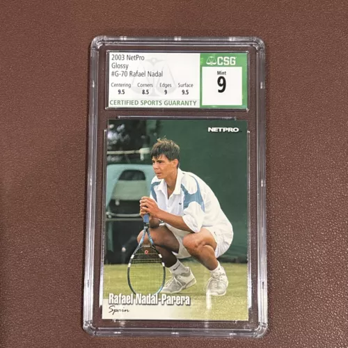 2003 Netpro Glossy #G70 Rafael Nadal Rookie Card RC SP /5000 CSG 9 Mint GOAT