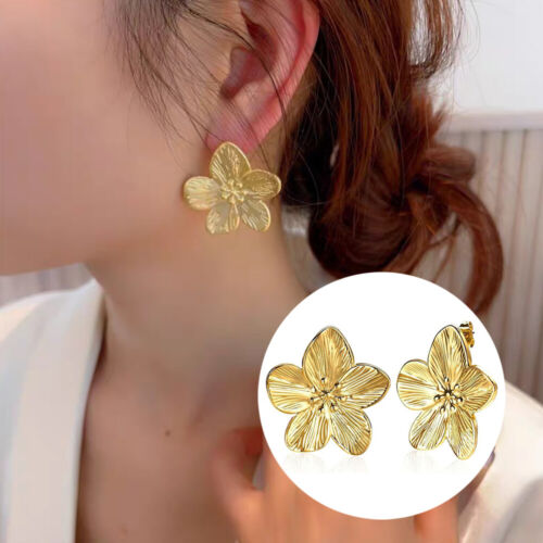 Blumen-Ohrringe Für Damen Ohrstecker Aus Gold-Silber-Legierung Vintage-Stil с