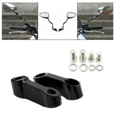 CNC Mirror Riser Extender Adapters Mount Bolts 10mmx1.25mm Right & Left Thread
