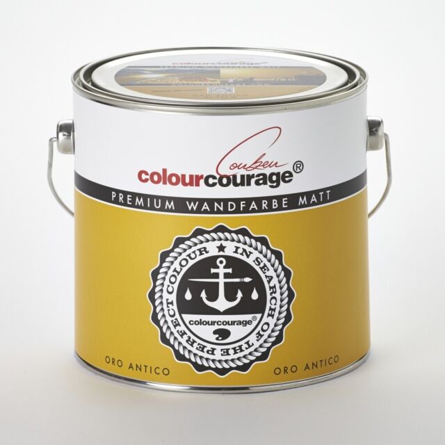 Innenraumfarbe Gold Premium Wandfarbe für innen 2 5 Liter Matt bis zu 25m²