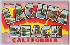 Postcard LARGE LETTER LAGUNA BEACH CA - Curt ...