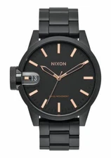 Nixon The Chronicle Black-Tone Dial Stainless Steel Quartz Men's Watch A441-957